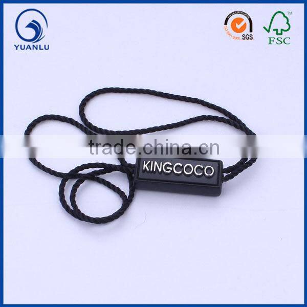 2014 Custom Seal tag, Black plastic tag and black nylon rope
