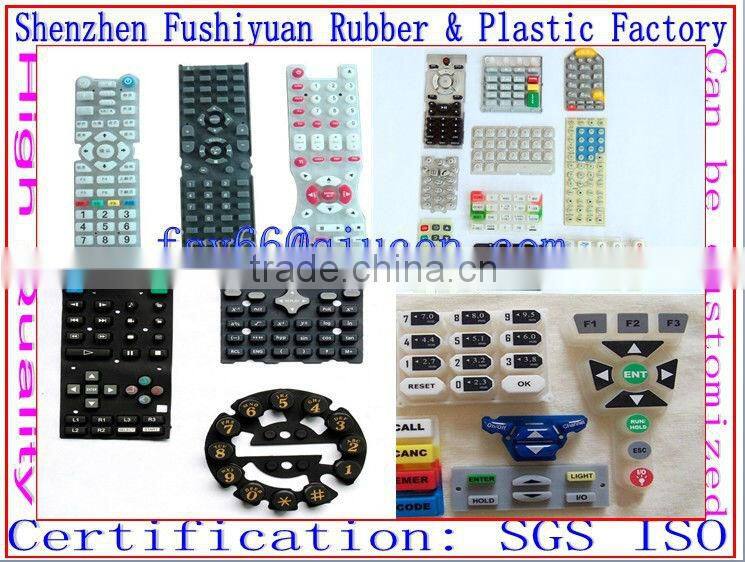 India silicone keypads with conductive carbon pills spray laser back-lighted button silicone silicone silkscreen buttons