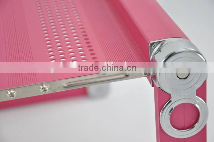 Easy to adjust computer desk folding table portable wood desk in bed