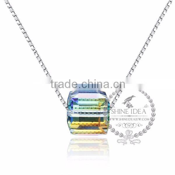 925 sterling silver face cutting color change necklace fashion women necklace jewelry supplies 6360481