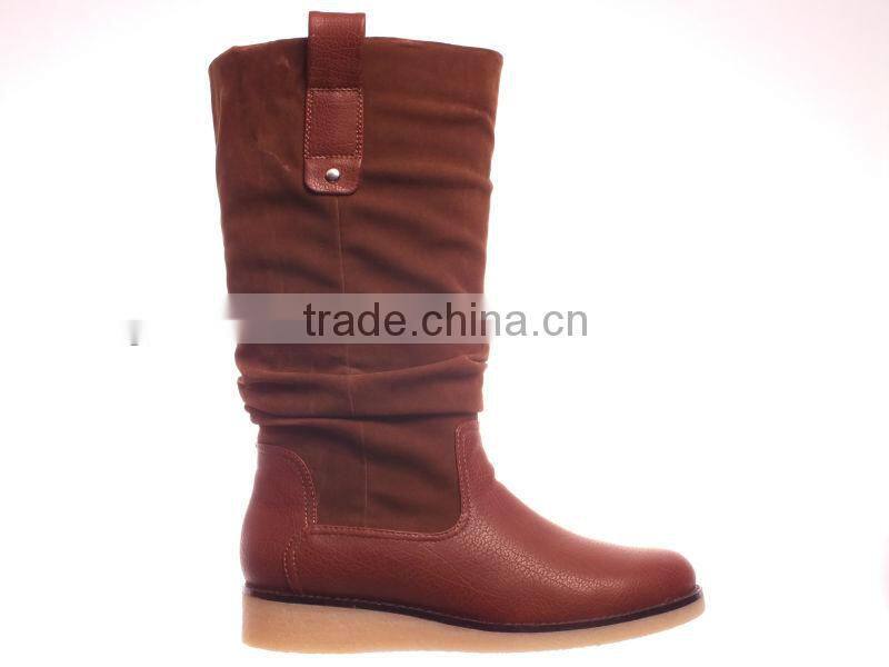 Ladies fashion boots low heel half boots in guangzhou