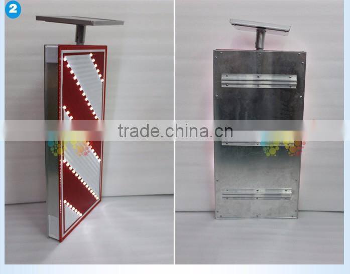 Customized aluminum traffic warning portable led guidance solar traffic sign