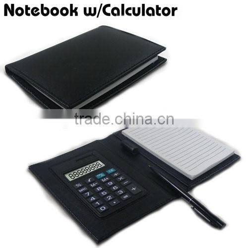 Hot selling waterproof customized color&size leather folder with calculator