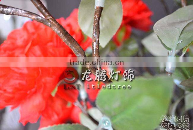 Fake flower bonsai with light for home decoration