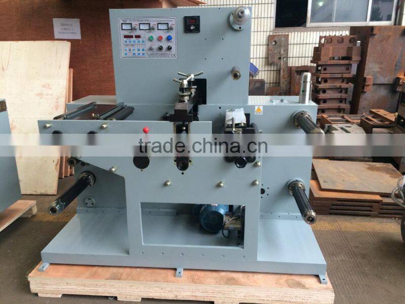 Adhesive Label roll single or double rotary die cutting machine with slitting machine