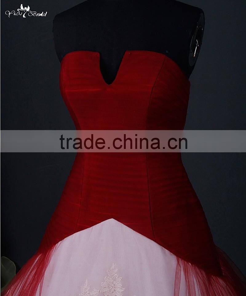 RSW884 Red And White Wedding Party Dresses