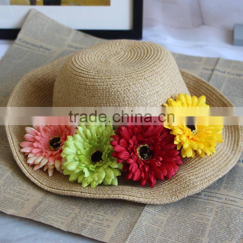 HT041 artificial colorful decorative daisy flower head