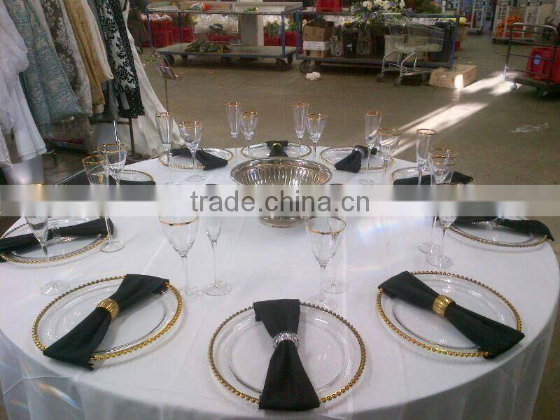 LCK006 silver charger plates for hotel and restaurant