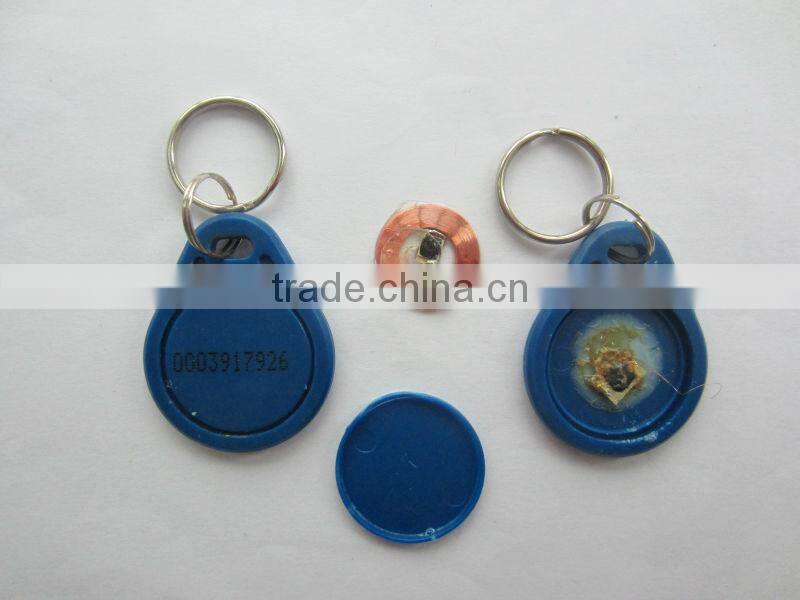 wholsale hot selling plastic cheap rfid keyfob tag/key tag waterproof