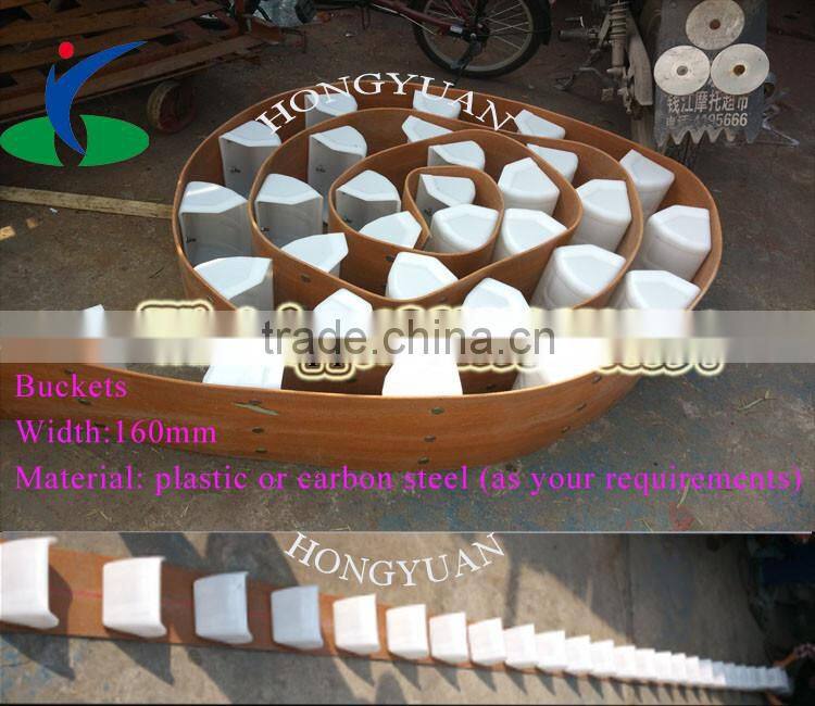 China bucket elevator conveyor with plastic elevator bucket