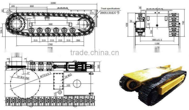 7 ton Steel tracked undercarriage