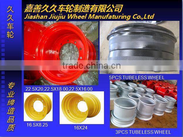 3.50-8 Jiujiu forklift steel wheel rim without disc