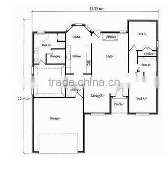 well decorated light steel structure villa/house