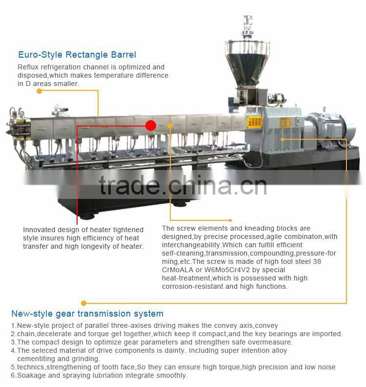 Compounding Co-Rotating Nylon Twin Screw Pelletizing Plastic Extruder Price/Plastic Pellet Making Extrusion Machine