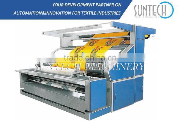 SUNTECH Tentionless Knitted Textile Testing and Rolling Machine Fabric inspection Machine