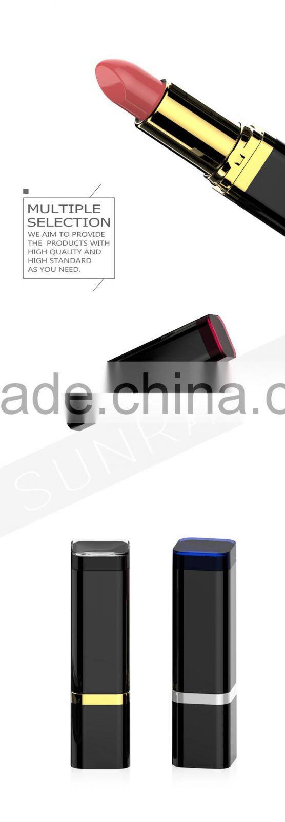 Wholesale china custom hot sale new design black clear square mini lipstick tube