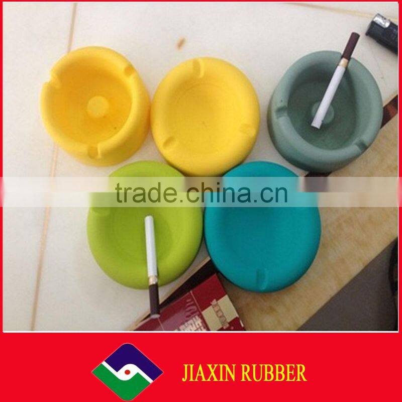 2014 new style oval melamine/silicone/pvc led light car ashtray