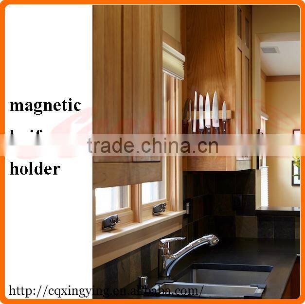 Promotional gift Convenient Home Decoration walnut magnetic knife bar