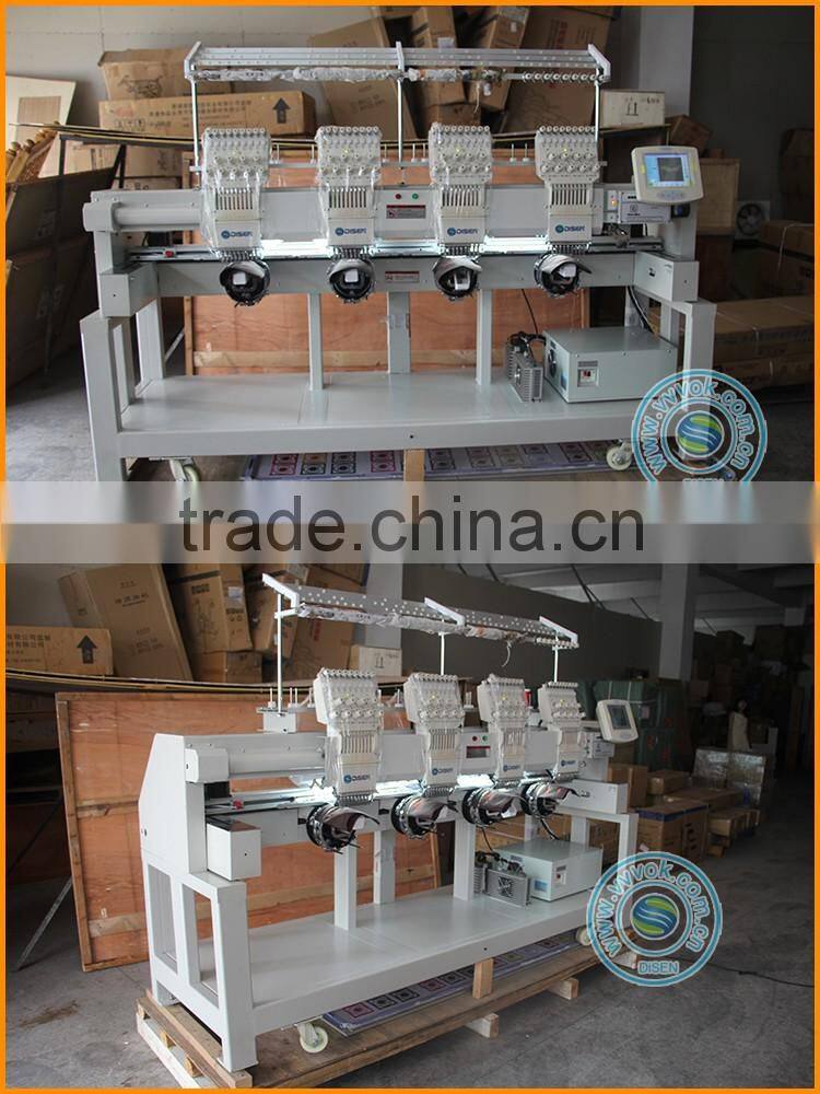 Domestic custom logo germany digital cnc cross stitch saree quilting leather bed sheets hat 4 heads embroidery machine for sale