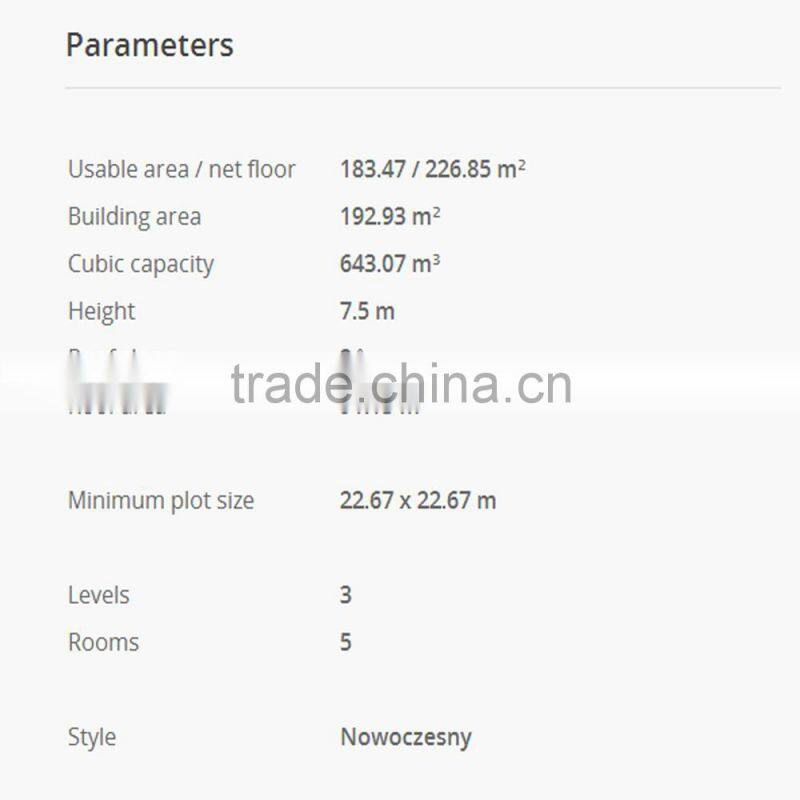 Low Cost Light Steel Prefabricated Residence for Sale