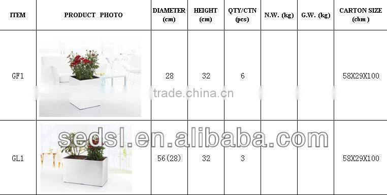 garden decoration pot, golf umbrella plastic planter box, self watering plant box