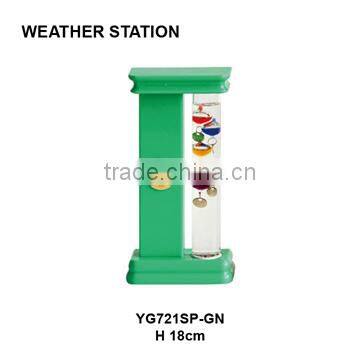 decorative wood base weather station