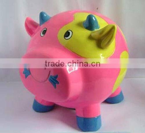 Resin animal shape piggy money bank