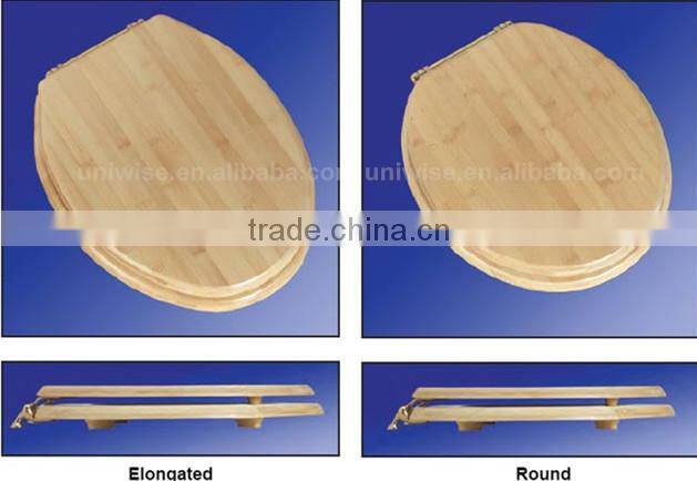 Lt/Dk Enlongated/Round Bamboo Toilet Seat,Carbonized natural,Chrome/Brass fitting Soft close bamboo toilet seat