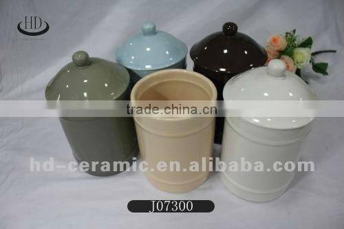 White ceramic sugar bowl,ceramic sugar pot with lid