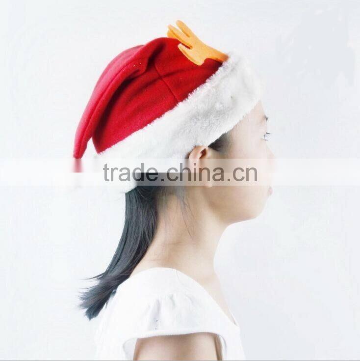 2016 Christmas Gift Children Santa Claus Antlers Hat For Wholesale, Christmas Decoration Supplies