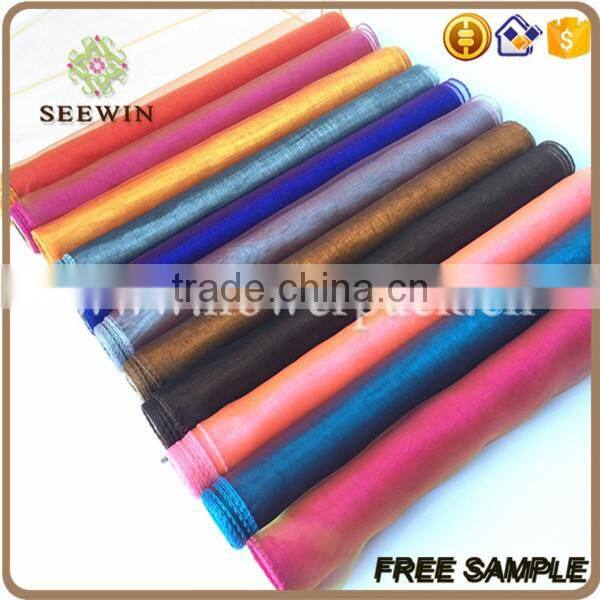Sewing edge bicolourable fabric organza roll