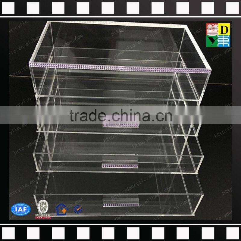 2016 Factory direct Price transparent acrylic lipstick holder,custom rotatable makeup organizer