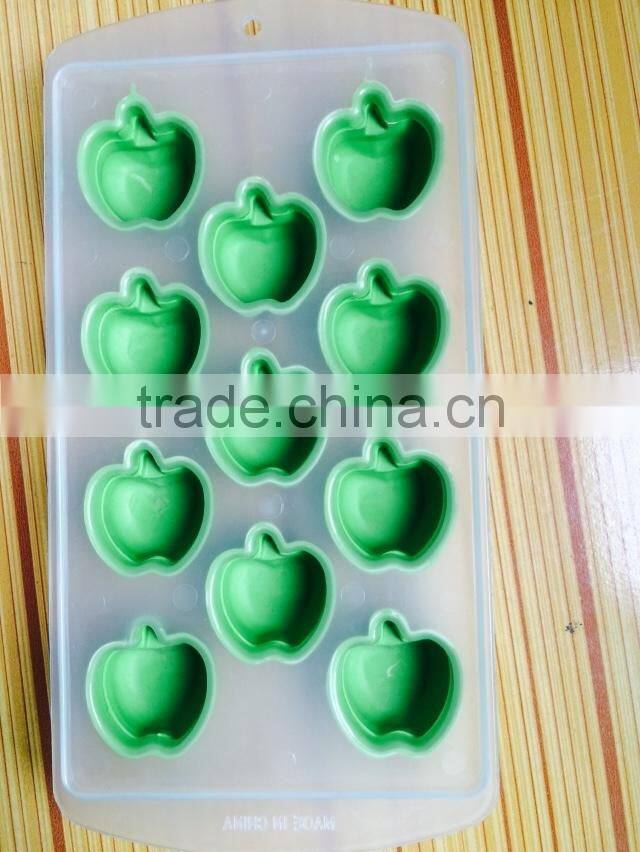 2015 fruit design food safety Factory wholeseler 12 holes Silicone Ice Tray