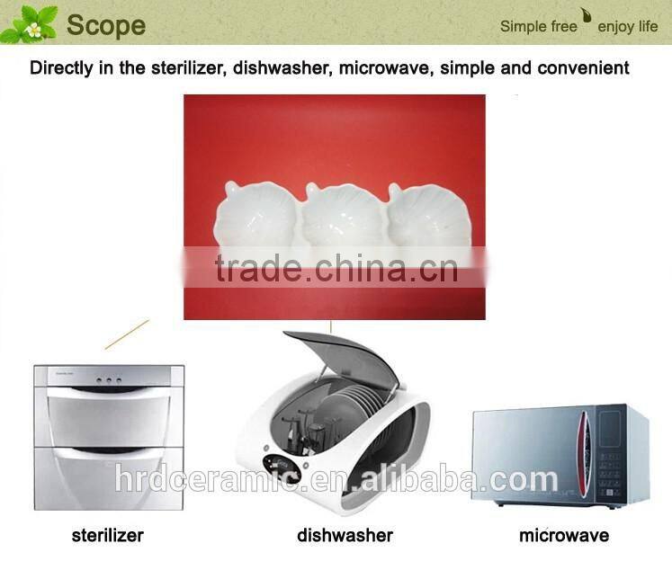 plates porcelain different shapes white