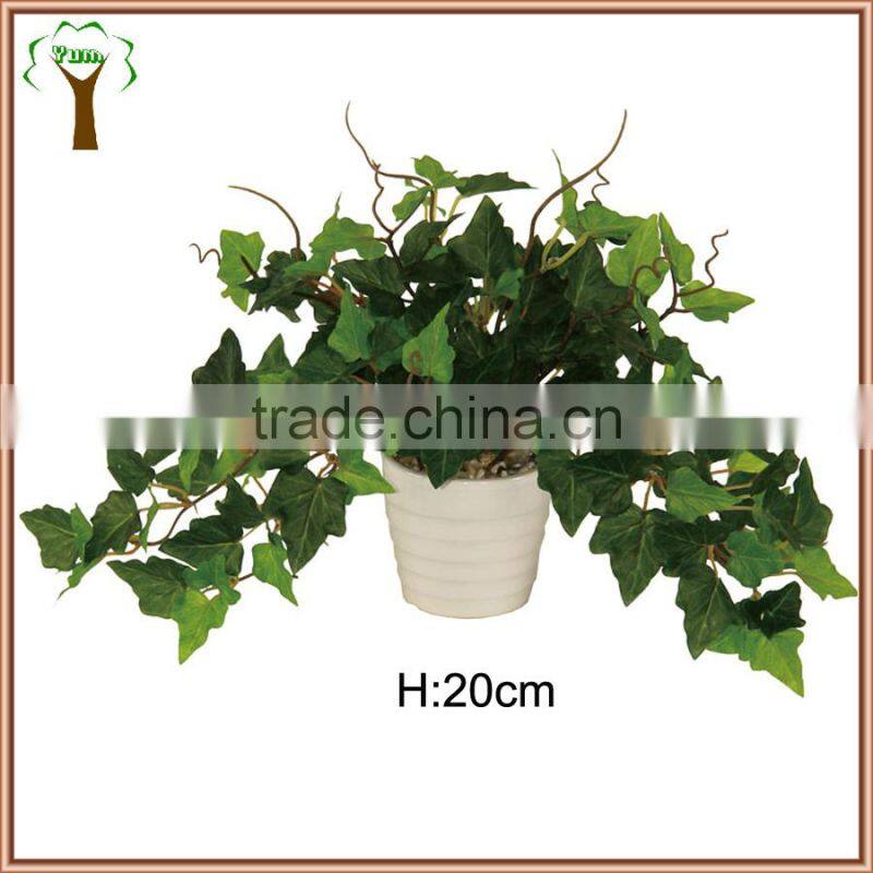Artificial green ivy bonsai sweet potato leaves ivy bonsai