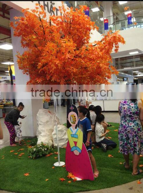 natural fake silk maple leaves maple tree artificial fake red maple leaves tree