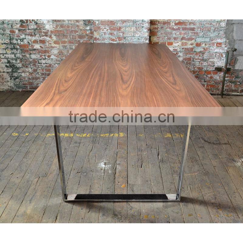 Outdoor dining table with Stainless Steel Base