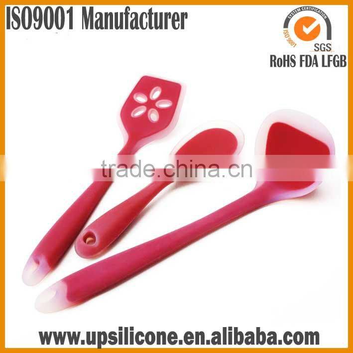 High quality kitchen plastic utensil set colorful spoon and spatula