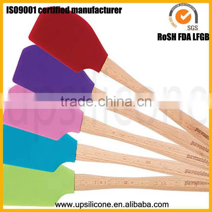 silicone spatula head with wooden/plastic/stainless steel handle
