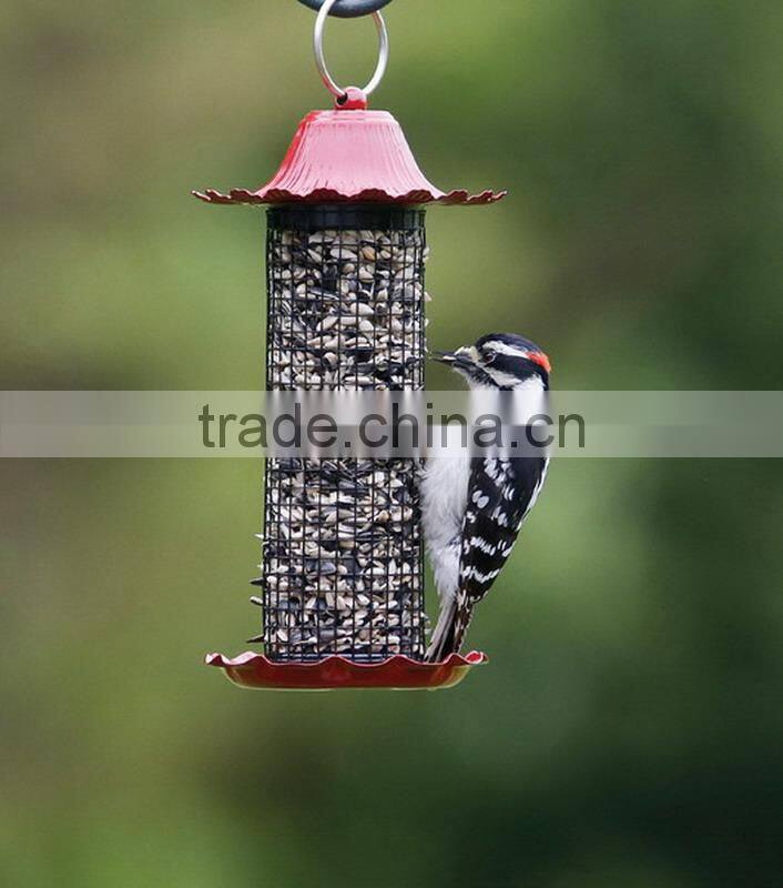 New Style Garden Metal Tube Seeds Hanging Bird Feeder