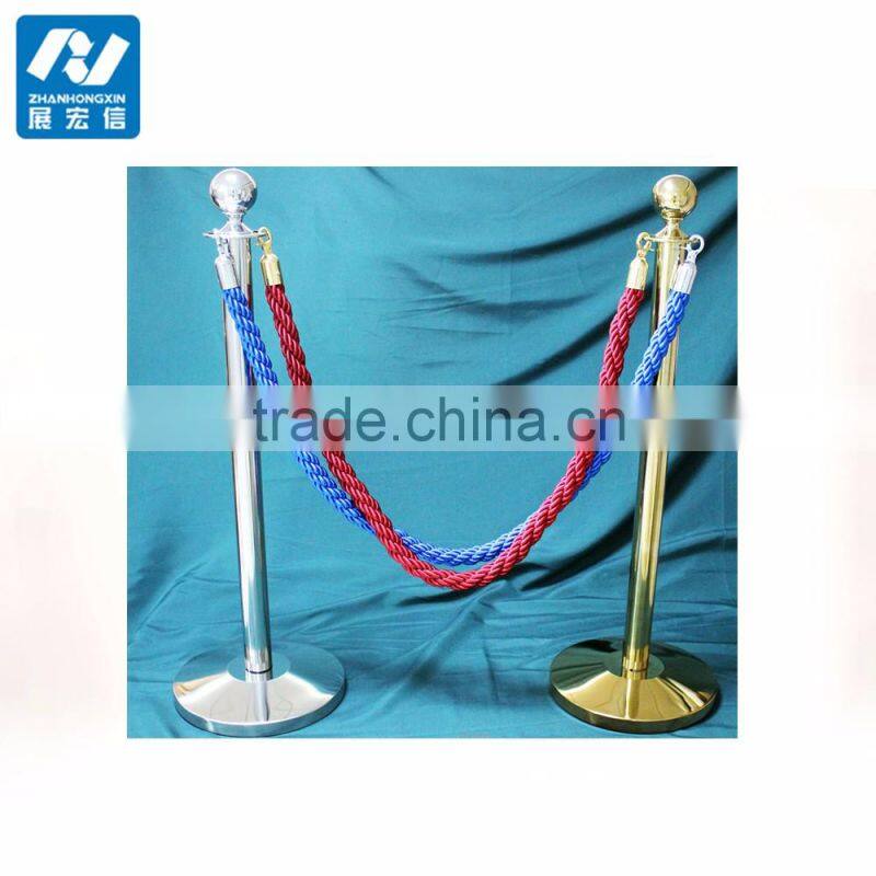 2pcs Black Steel Crowd Control Stanchion