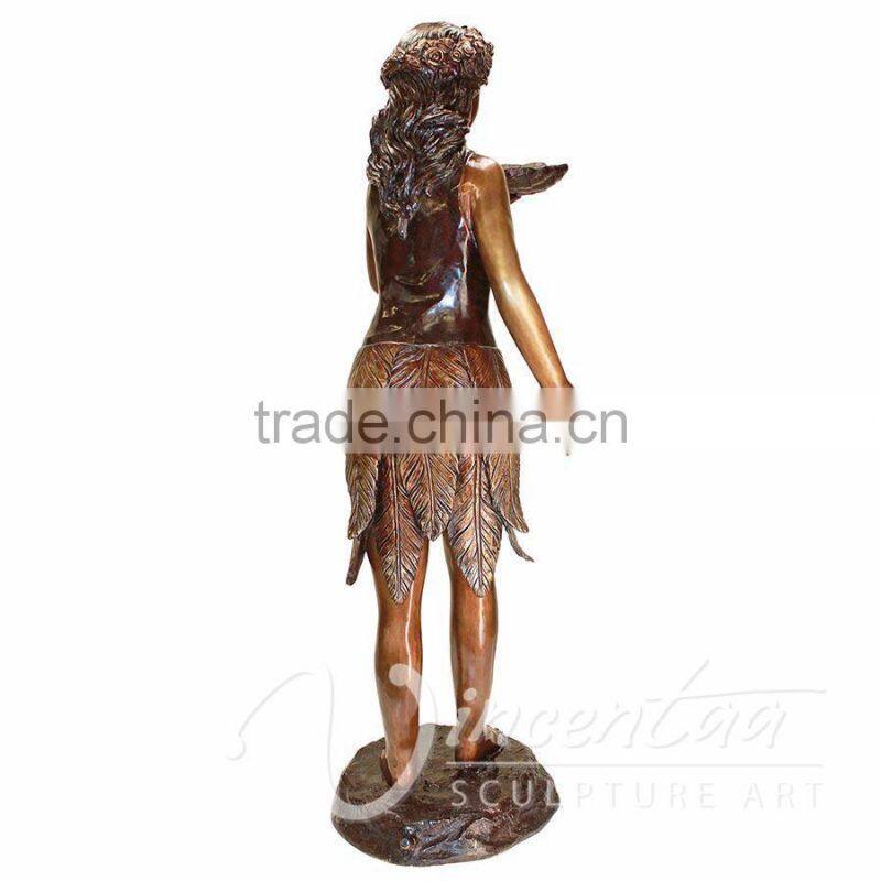 landscape garden decorations bronze metal woman pouring water statue