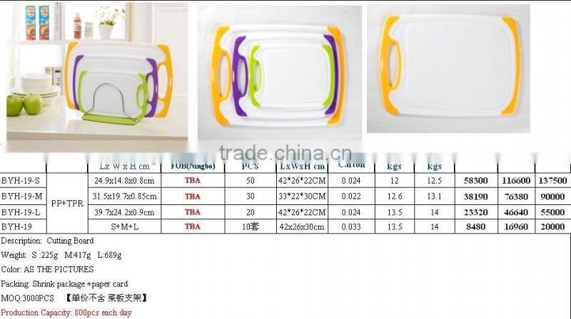 Plastic chopping Board with hole