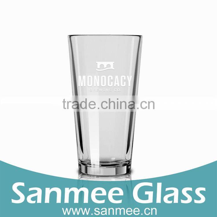 Wholesale Promotion Gift Glass Cup Round Bottom Custom Pint Glass