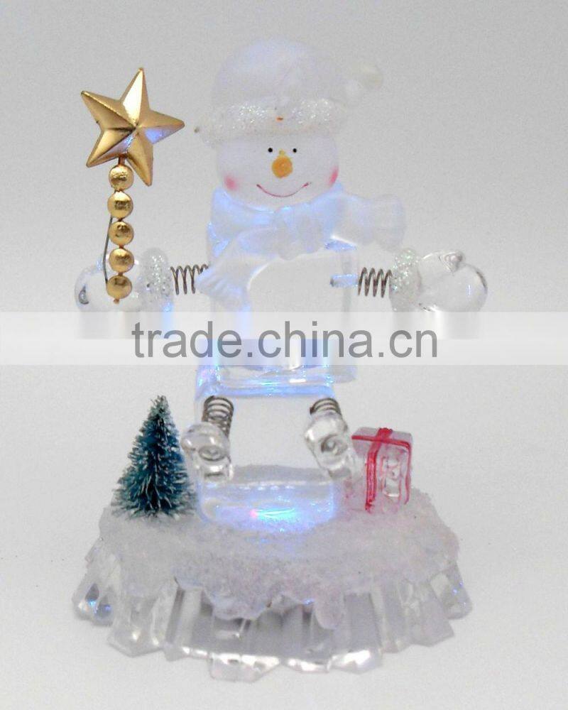 acrylic color changing snowman led light decorations supplier