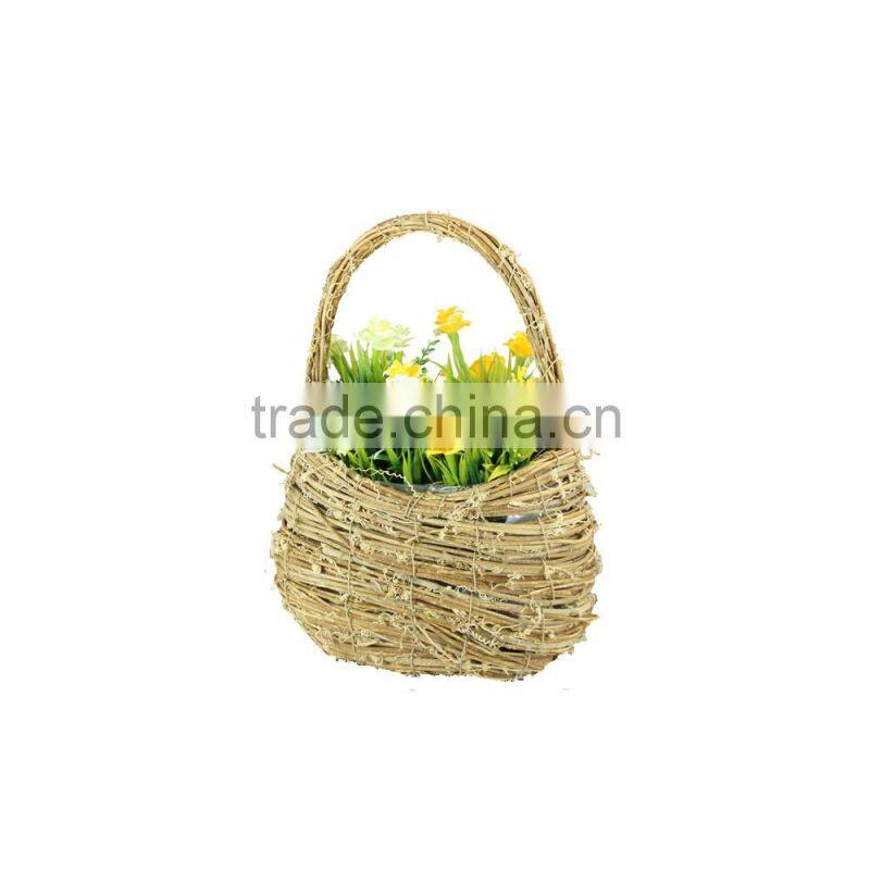 Nature rattan flower pots handmade baskets for sale