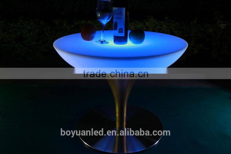 High quality PE plastic led table lamp led cube furniture led coffee table