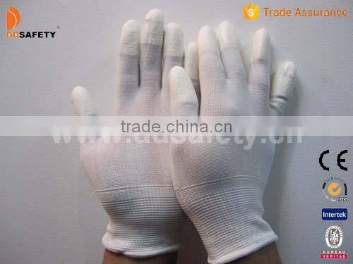DDSAFETY Cheapest White PU Glove Safety Glove Working Glove