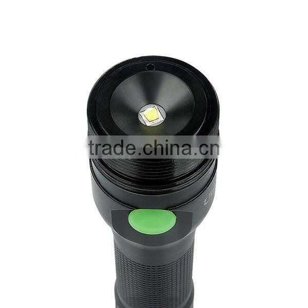 Uniquefire 1603 zoom function rechargeable USB tactical flashlight