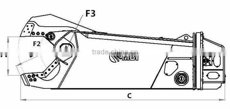 Hydraulic bench-top crawel metal pulverizer shear for excavator used